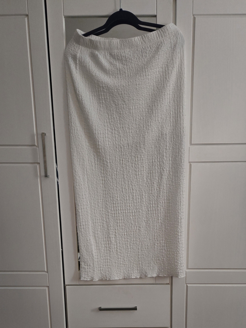 Timing Cream Textured Pencil Skirt